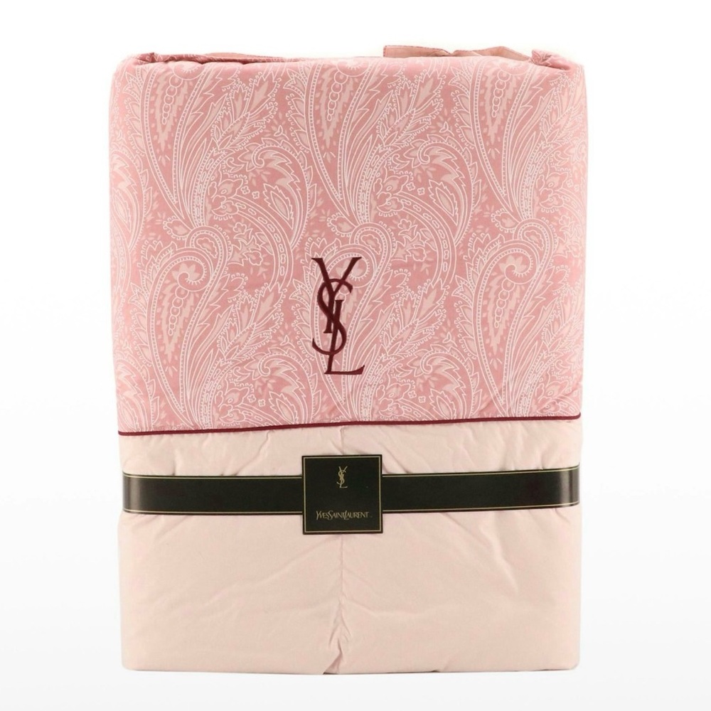 Yves Saint Laurent Blush Paisley Twin Coverlet